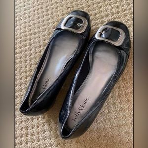 Kelly and Katie Black Flat Shoes (size 8)